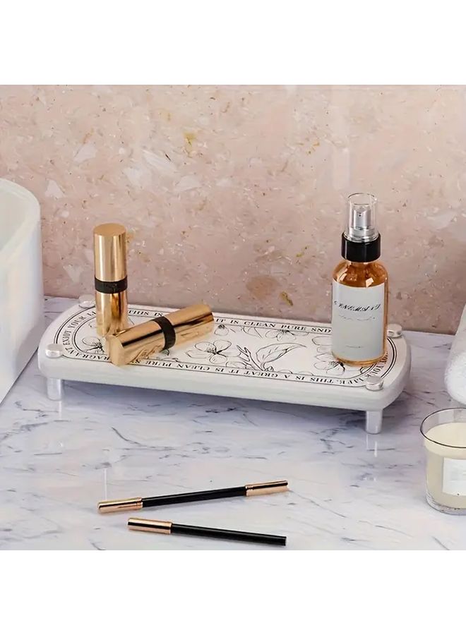 Lotus Flower Tripod Diatomite Bathroom Tray Candle Holder Storage Sink Absorbent Coaster - Image 1