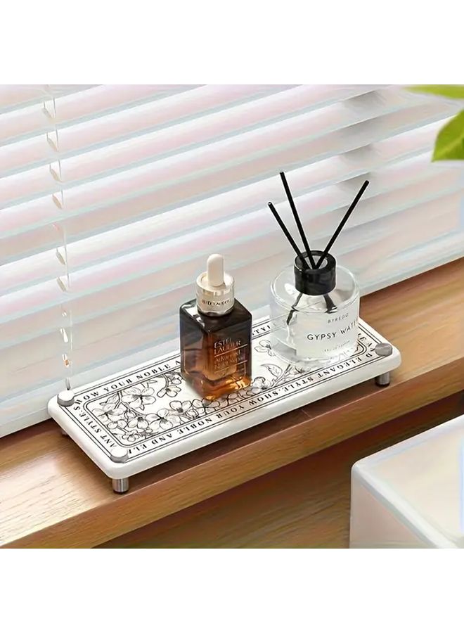 Lotus Flower Tripod Diatomite Bathroom Tray Candle Holder Storage Sink Absorbent Coaster - Image 4