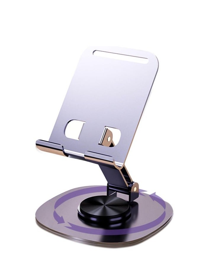360 Degree Rotating Mobile Phone Holder for Desk - Purple Metal