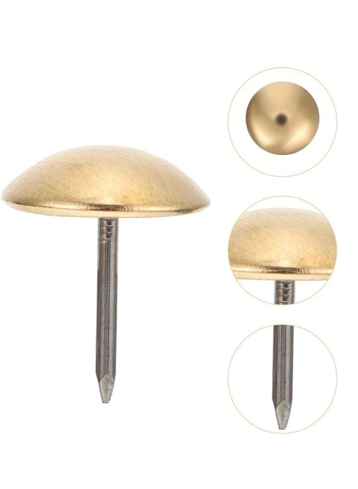 RACO Furniture Feet Nail Round Heavy Duty Nail On Anti Sliding Felt Pad for Furniture Chair Table Leg Floor Protectors Pack Of 50 Brass - Image 1