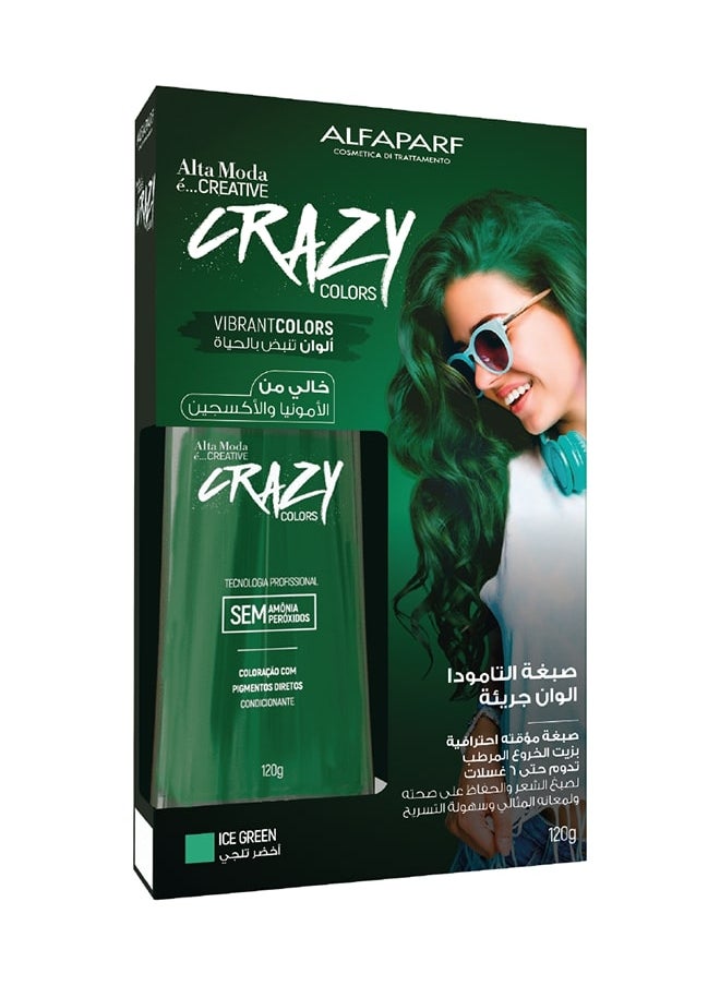 ألتا مودا ألتا مودا كريزي صبغة شعر مؤقتة احترافية أخضر ثلجي 120جم  - Image 1