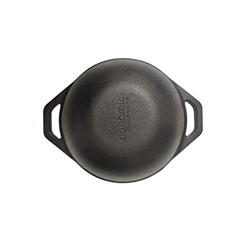 DYNAMIC COOKWARES Pre-Seasoned Even matt Finish Cast Iron Kadai | 8 Inch/21.85 cm | Naturally Nonstick kadhai, 100% Pure & Toxin-Free, No Chemical Coating Wok | Induction Compatible Kadaai - Image 5