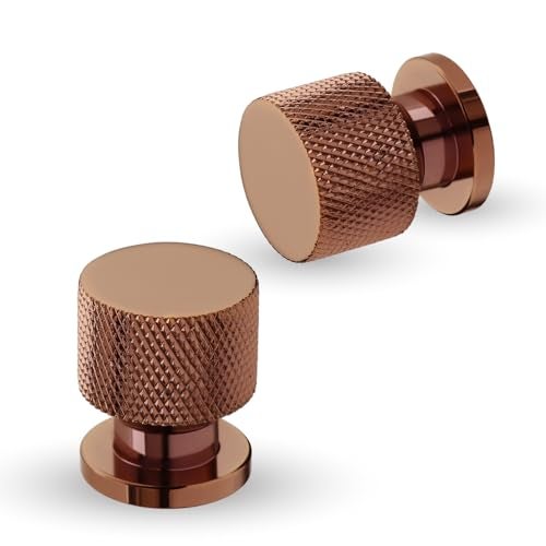 LAPO 10 Piece Knobs for Cabinets– Modern Aluminum Drawer Knob for Kitchen, Wardrobe, Cupboard, and Home Furniture (PVD Rose Gold Finish) - Image 1