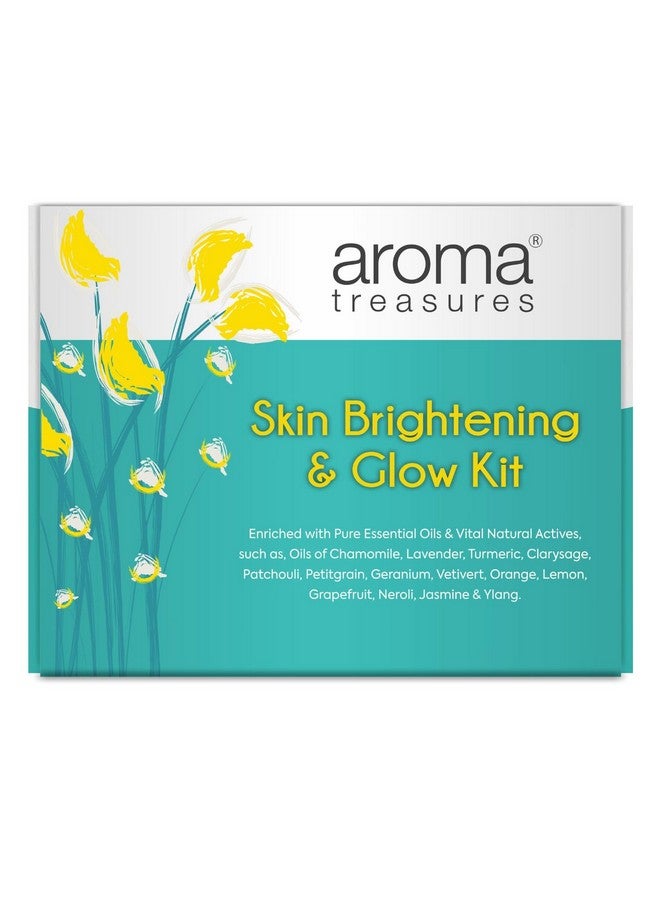 Aroma Treasures Skin Brightening And Glow Kit: Parabenfree Vegan Gifting Kit Evens Skin Tone Remedy For Acne Prone Skin Enriched With 100% Pure Essential Oils Quantity For 56 Facials - Image 1