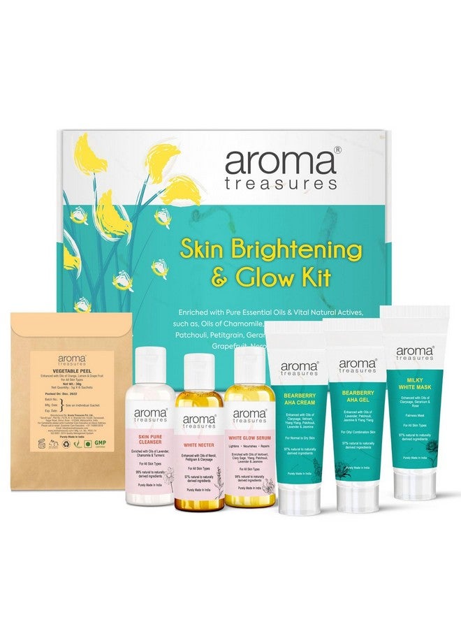Aroma Treasures Skin Brightening And Glow Kit: Parabenfree Vegan Gifting Kit Evens Skin Tone Remedy For Acne Prone Skin Enriched With 100% Pure Essential Oils Quantity For 56 Facials - Image 2