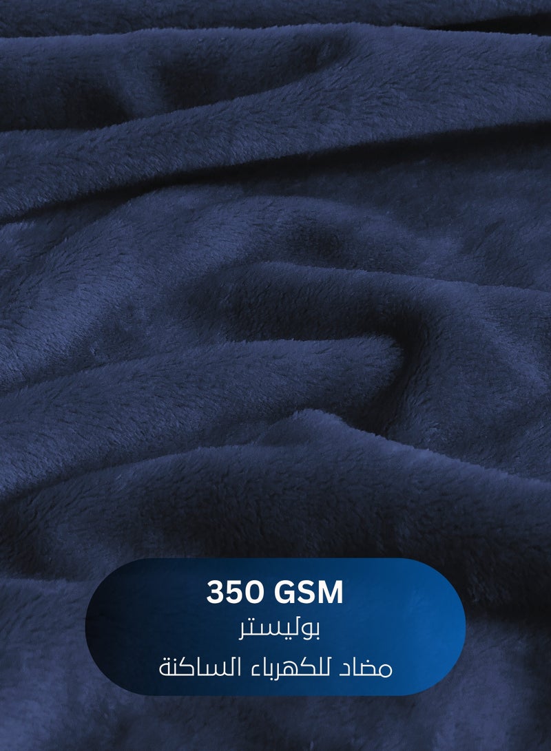 Master Home Textile Lightweight Velvet Blanket, Mora Series, 350GSM, Single Size 230 x 170 cm, Extra Soft All Season Fleece Blanket, Bed And Sofa Blanket - Image 2