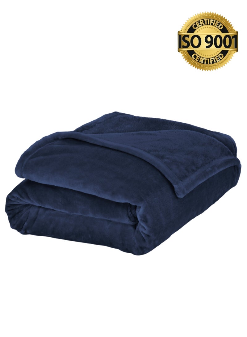 Master Home Textile Lightweight Velvet Blanket, Mora Series, 350GSM, Single Size 230 x 170 cm, Extra Soft All Season Fleece Blanket, Bed And Sofa Blanket - Image 1