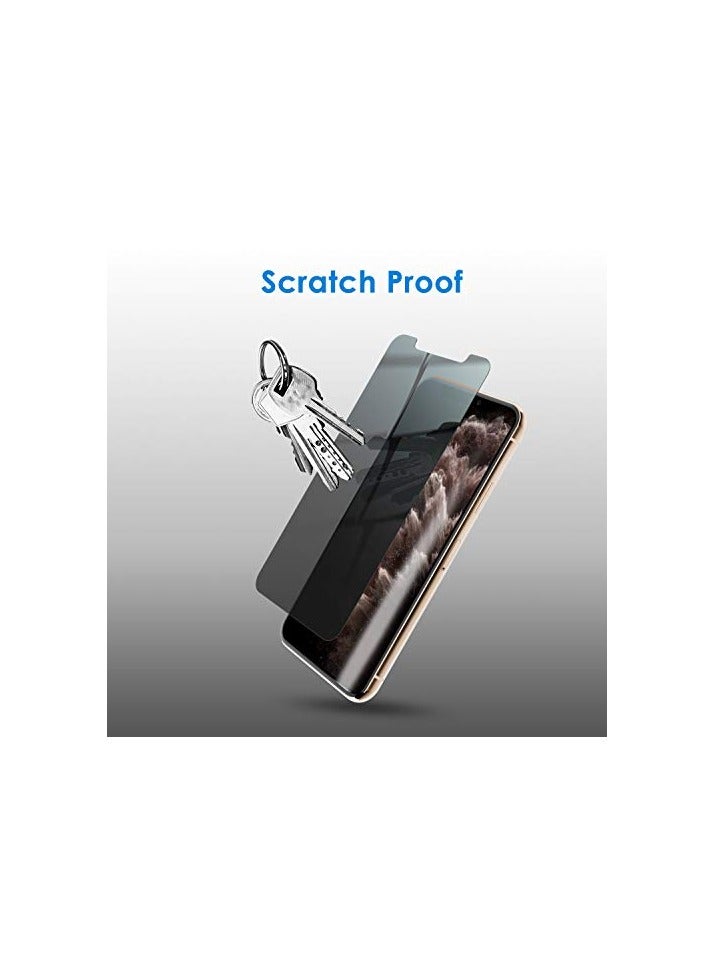 جي تيك واقي شاشة للخصوصية من JETech لهاتف iPhone 11 Pro وiPhone Xs وiPhone X مقاس 5.8 بوصة، طبقة من الزجاج المقوى المضاد للتجسس، عبوتان - Image 3