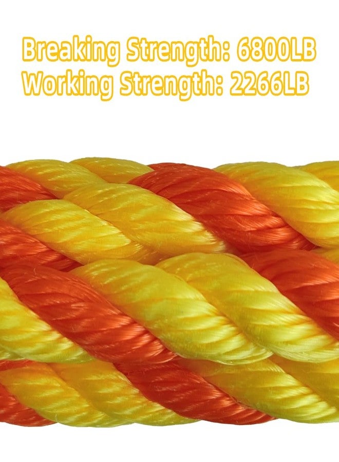 GIAHAND Tow Straps Rope with Hooks Heavy Duty Braided Tow Rope for Trucks and Recreational Use 5/8'' 18ft 6800lbs Break Strength 2266lbs Safe Working Load - Image 2