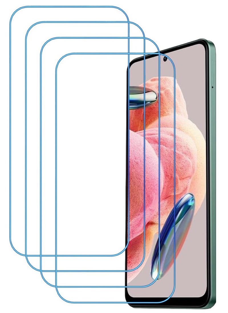 ACLIX 4 Pieces Antistatic ESD Dustproof Premium Quality High Definition Clear Tempered Glass Screen Protector Designed For Xiaomi Redmi Note 12 - Image 1
