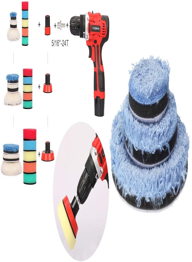 DIY Crafts 400 Grm, 2" inch Kit, 11-19x Polishes Set 1-7" Drill Buffing Buffer Pad Polishing Pad Mix Size Kit, Backing Pad Adapter Power Tools Polishing Pads Exterior Paint (400 Grm, 2" inch Kit) - Image 5