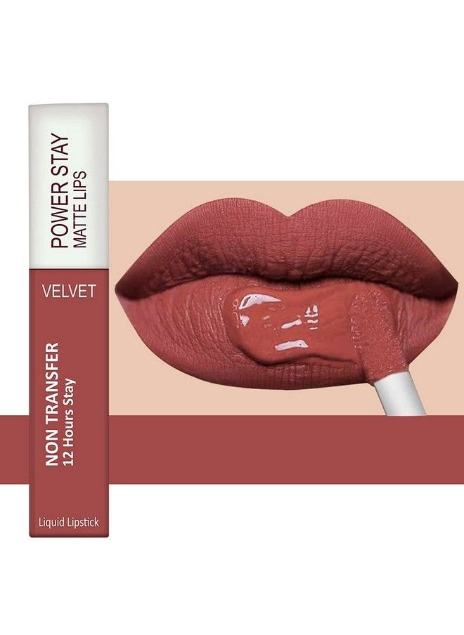 FORSURE - Liquid Matte Lipstick Waterproof Power Stay Lipstick Combo Of 4 (Upto 12 Hrs Stay) (Bright Red Cherry Maroon Pink Blush Peach Nude) - Image 1