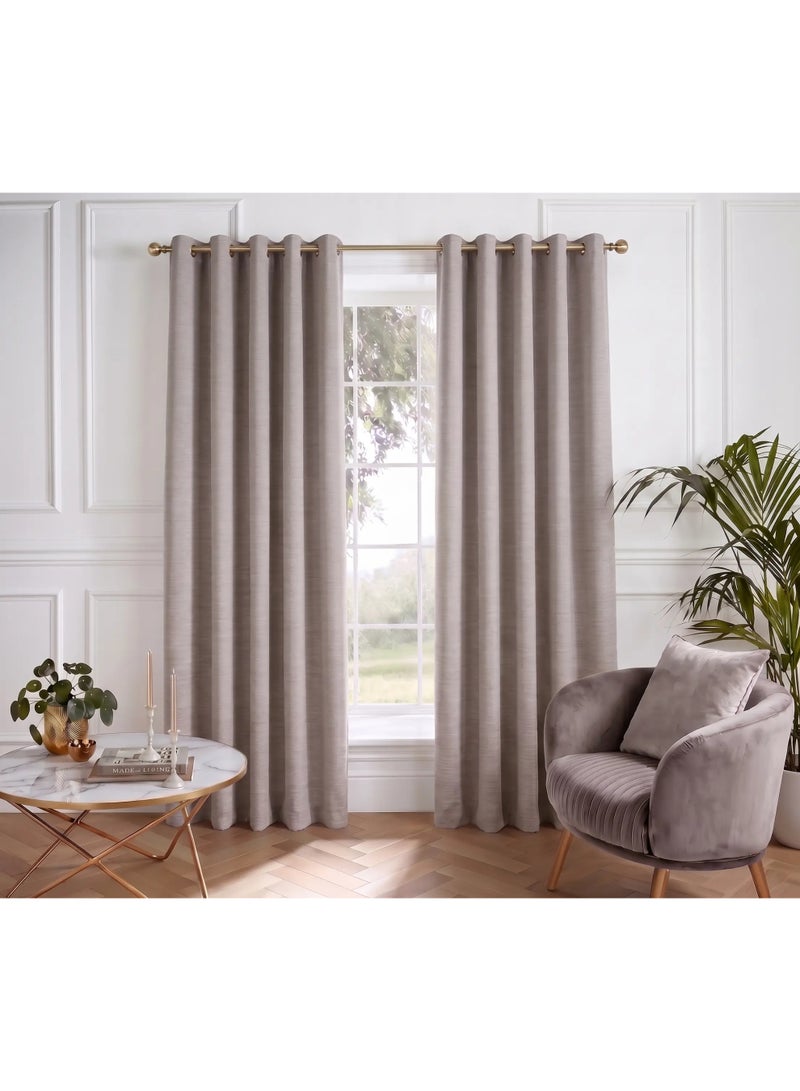 Amali Blackout Plain Curtains 274 cm x 127 cm - 2 Panels, 100% Polyester, Grommet Top, Thermal Insulated, Noise Reducing, Light Blocking - Image 1