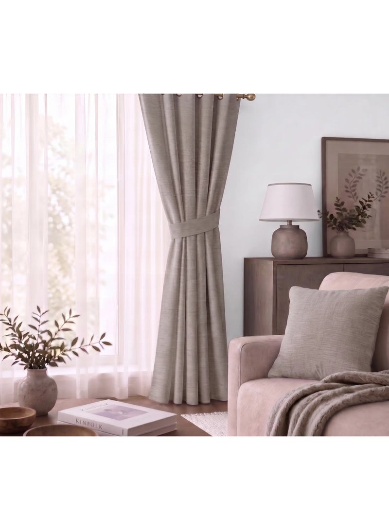 Amali Blackout Plain Curtains 274 cm x 127 cm - 2 Panels, 100% Polyester, Grommet Top, Thermal Insulated, Noise Reducing, Light Blocking - Image 2