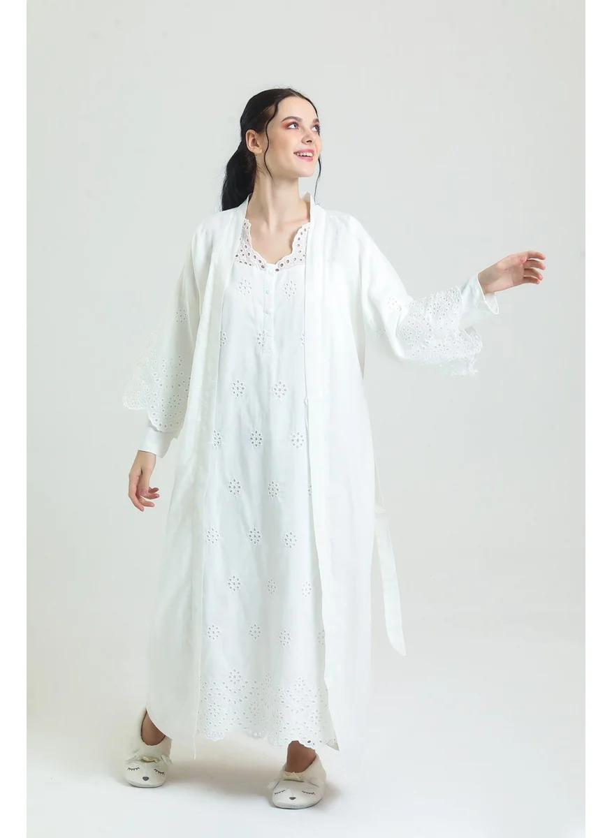 Magic Form 48110 - Embroidered Modest Dressing Gown