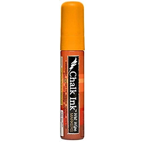Chalk Ink Bold Wet Wipe Marker, 15 mm (Candy Corn Orange) - Image 1
