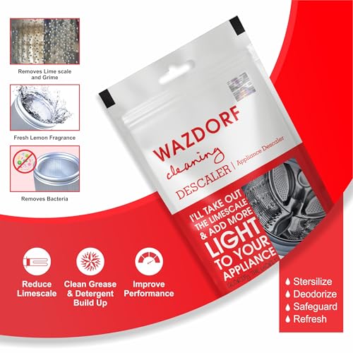 Wazdorf Washing Machine Cleaner Powder - Pack of 6 (100g Each) Washing Machine Front Load & Top Load | Washing Machine Cleaning Powder | Descaling Powder for Drum & Tub Care - Image 2