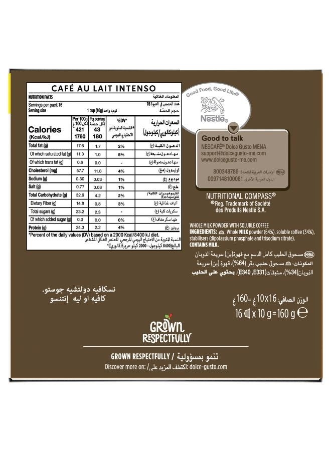 Nescafe Dolce Gusto Cafe Au Lait Capsules 10grams Single - Image 2