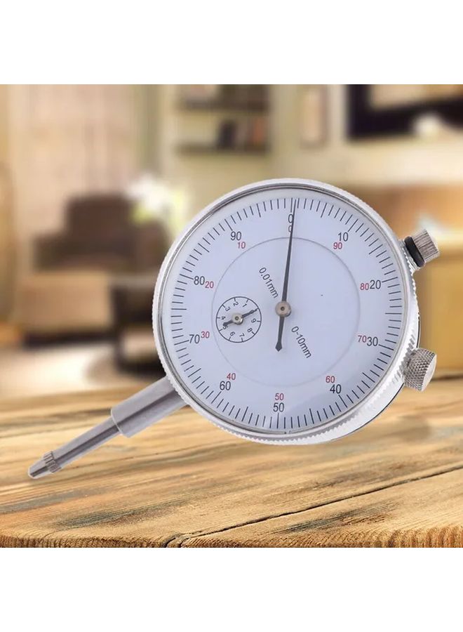 Silvery Precision Metric Dial Indicator Gauge 0 10mm x 0 01mm Manual Measurement Tool - Image 5