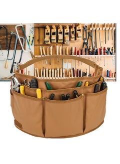 Excefore Durable Utility Belt Pouch For Men, Canvas Electrician Tool Bag With 13 Pockets, Adjustable Gardening Waist Tool Pouch For Carpenters, Electricians, Mechanics, And More  - Image 4