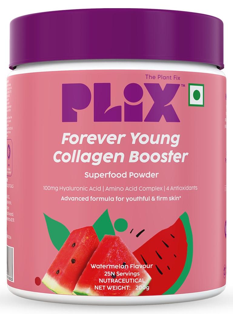 بليكس ذا بلانك فيكس مسحوق الكولاجين النباتي مع حمض الهيالورونيك لبشرة متألقة | مكملات الكولاجين للنساء تعزز ترطيب البشرة ومرونتها وتجديدها - بنكهة البطيخ، 200 جرام (25 حصة) - Image 1