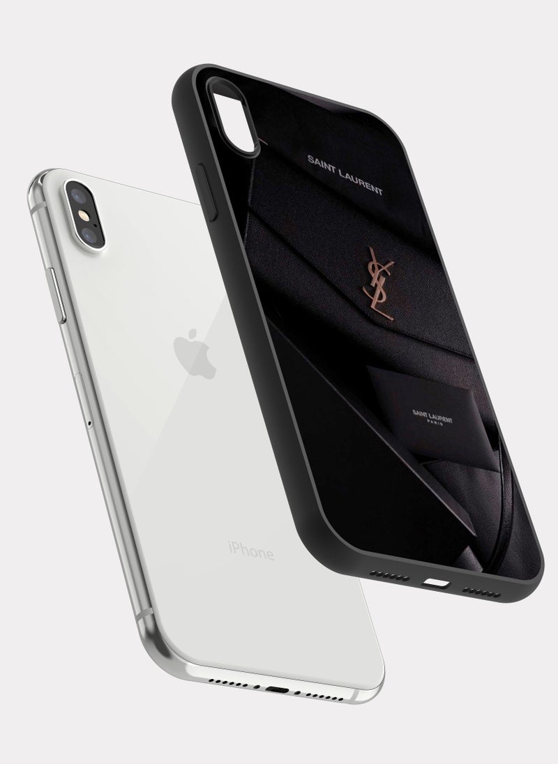 بكسلات كفر ايفون اكس اس ماكس ذهبي اسود إيف سان لوران - Image 2