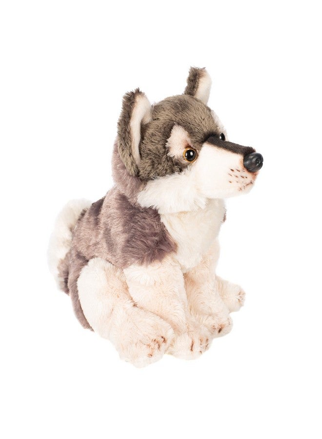 DEMDACO دمداكو وولف رمادي فضي صغير لعبة محشوة للأطفال، 5.5 بوصة (عبوة من 1) - Image 4