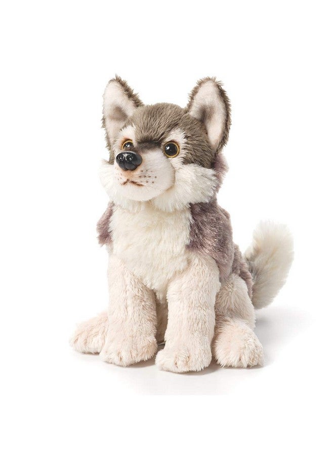 DEMDACO دمداكو وولف رمادي فضي صغير لعبة محشوة للأطفال، 5.5 بوصة (عبوة من 1) - Image 1
