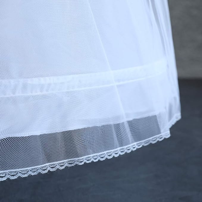 DOLLFASHION White 2 Layer Underskirt Petticoat for Ball Gown and Bridal Lehenga - Image 2