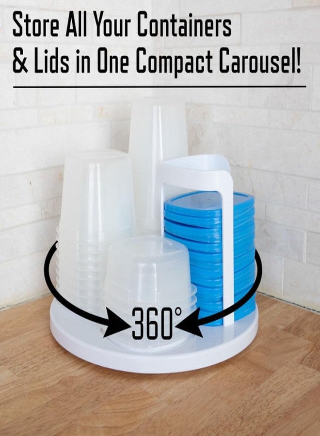 Chef Buddy 49 Piece Kitchen Containers Storage Set - 24oz, 16oz, and 8oz Plastic Food Storage Containers with Lids and Spinning Carousel for Kitchen Storage Organization, Meal Prep, or Leftovers by Chef Buddy - Image 3