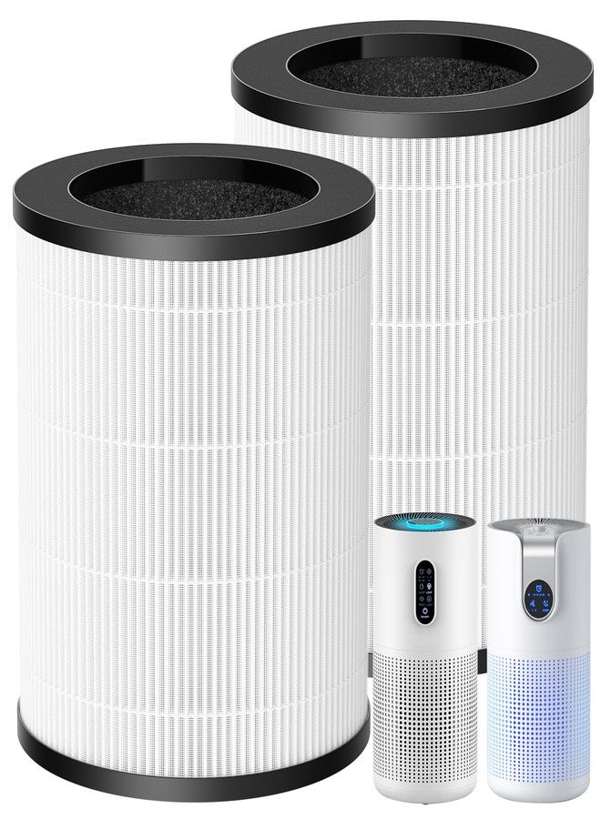 إيزينجو فلتر بديل B-D03 متوافق مع جهاز تنقية الهواء MOOKA B-D03 و M03، فلتر 3 في 1 لجهاز تنقية الهواء MOOKA للغرف الكبيرة في المنزل، فلاتر B-D03 لملوثات الهواء والروائح والدخان، عبوة من قطعتين - Image 1