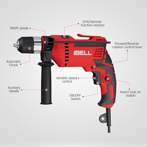IBELL TOOLS IBELL Professional Tool Kit with 650W Impact Drill TD13-100, Copper Armature, Chuck 13mm Keyless Auto, 115 Home Essential Tools/Accessories - 6 Months Warranty - Image 2
