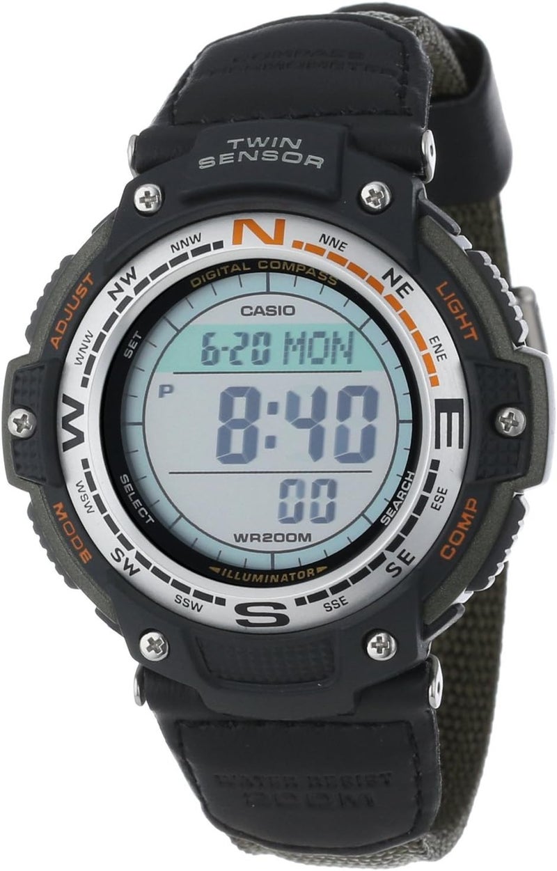 CASIO SGW100 Series | Digital Watch & Compass | 200M WR | 100 SEC Stopwatch | Twin Sensor for Direction & Temperature | Low Temp Resistant | World Time | Auto Calendar | Multi Alarm - Image 1