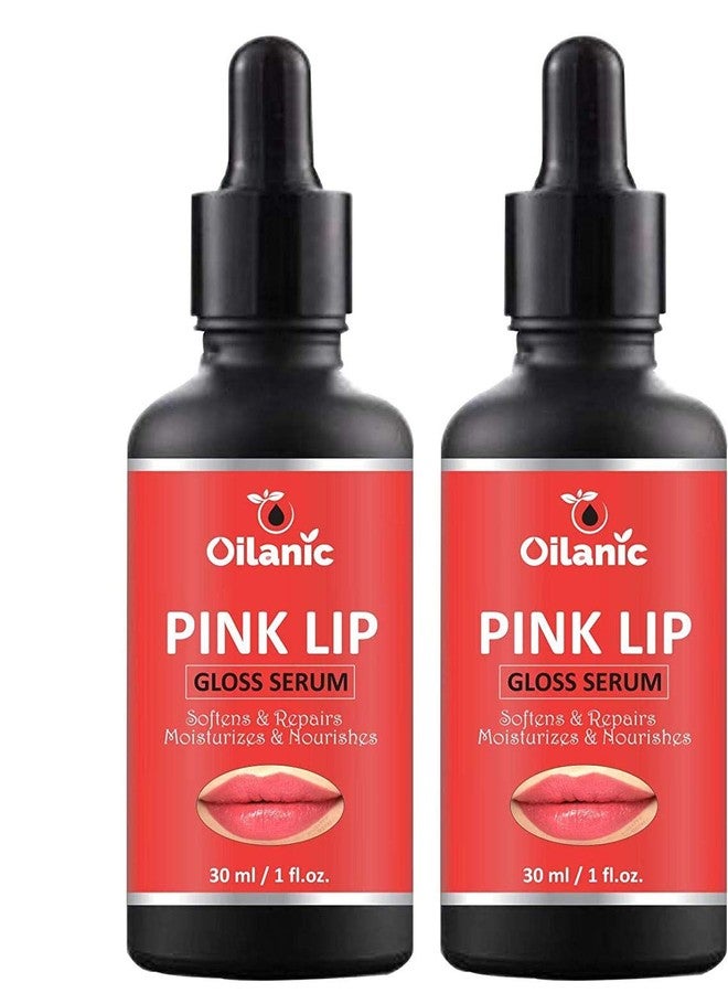 Oilanic Premium Pink Lip Gloss Serum for Soft and Natural Lips Combo pack of 2 bottle of 30 ml(60 ml) - Image 1