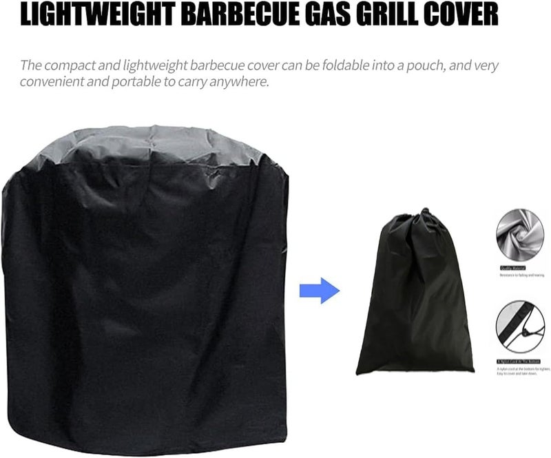 Aputue BBQ Grill Cover, Heavy Duty Waterproof Barbecue Cover with Elastic Strap, Universal Fit for Gas, Charcoal and Electric Grills, Outdoor Patio Grill Protection - Image 3