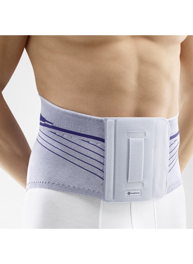 Bauerfeind Lumboloc Back Support, For Lumbar Disc Discomfort And Lower Back Pain, Stabilizes Spine, Suitable For Men And Women, Silver Titanium Gray, Size 3 - Image 3
