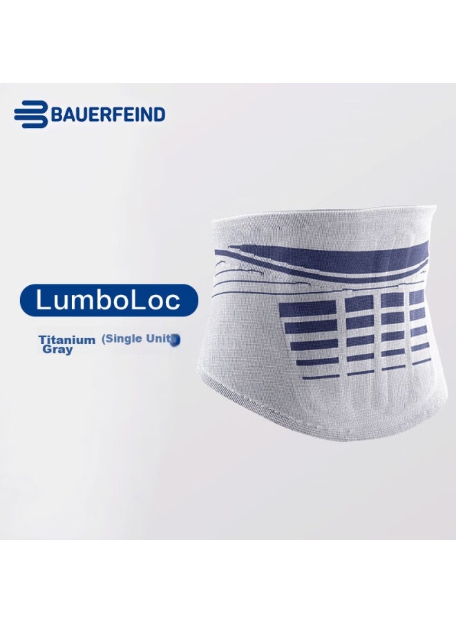 Bauerfeind Lumboloc Back Support, For Lumbar Disc Discomfort And Lower Back Pain, Stabilizes Spine, Suitable For Men And Women, Silver Titanium Gray, Size 3 - Image 2