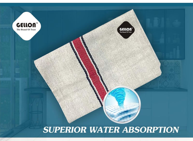 Gellon 4 Pc Cotton Floor Cleaning Mop, High Absorbency & Durable Reusable Pocha Cloth in 24” x 24” Multipurpose Mop Duster Cloth Pack of 4 - Image 3