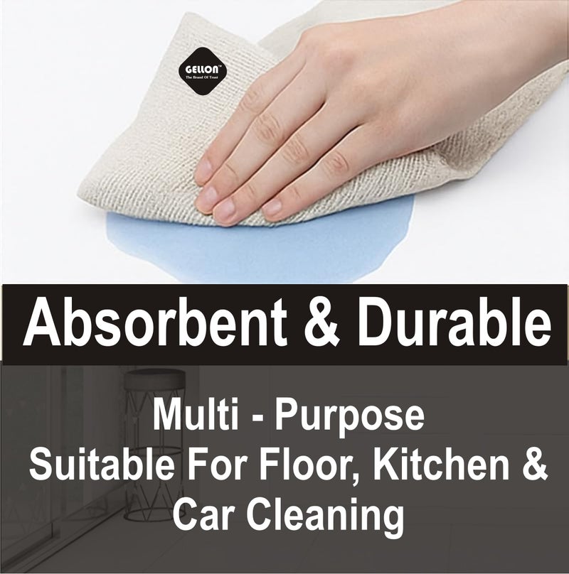 Gellon 4 Pc Cotton Floor Cleaning Mop, High Absorbency & Durable Reusable Pocha Cloth in 24” x 24” Multipurpose Mop Duster Cloth Pack of 4 - Image 5