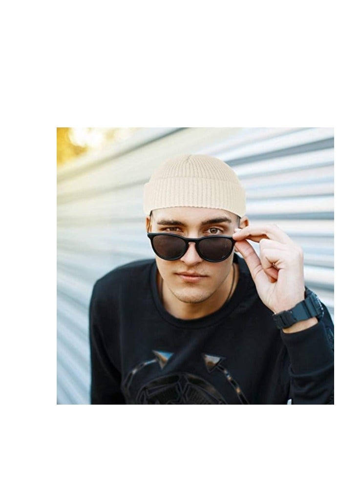 4 Pack Unisex Fisherman Beanie Hats with Roll Up Edge for Outdoor Activities - Image 2