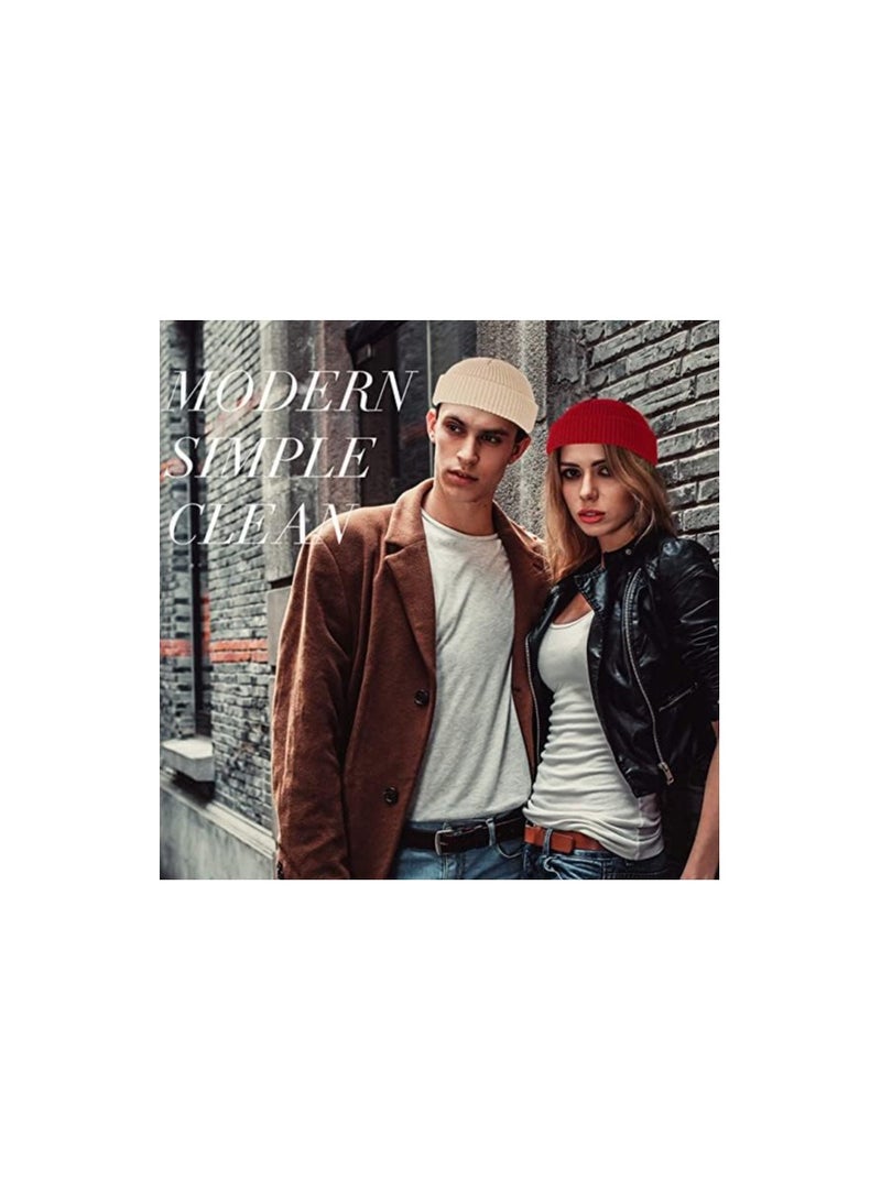 4 Pack Unisex Fisherman Beanie Hats with Roll Up Edge for Outdoor Activities - Image 3