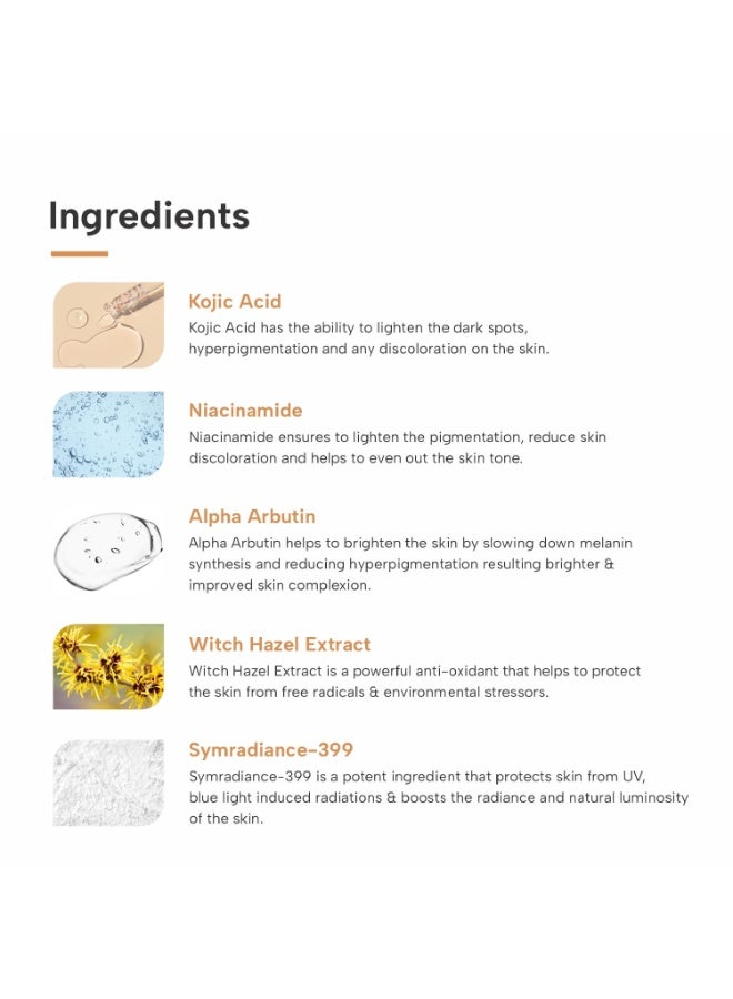 DERMATOUCH Kojic Acid Serum 2%| Best For Hyperpigmentation & Uneven Skin Tone | For Both Men & Women - Image 4