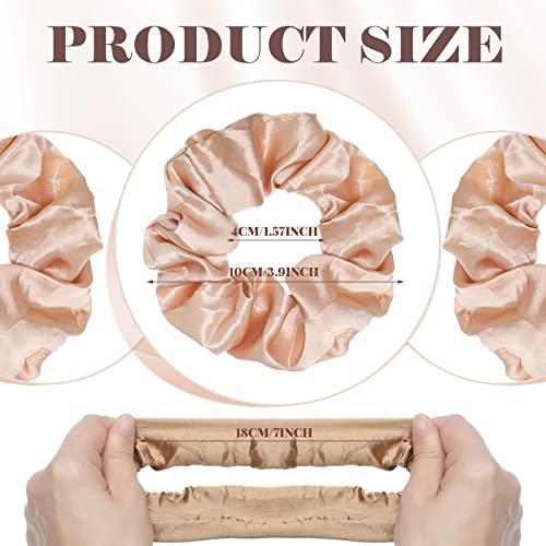 XunYee 24 Pcs Silk Hair Scrunchies Hair Ties Bands Colorful Satin Silk Elastic Large Satin Ponytail Holders Galentines Day Gifts Vintage Accessories for Women394 InchRetro Colors - Image 5