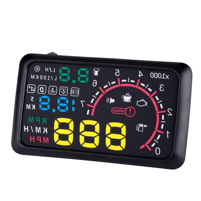 TOTMOX HUD Head up Display Speedometer for Car with OBDII EUOBD55 inch Universal Digital SpeedometerOver Speed Alarm KMHMPH Windshield Projector with Film - Image 2