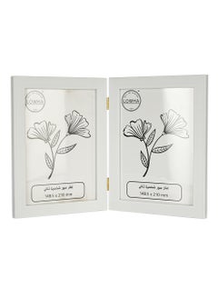 LOWHA Tabletop Double Picture Photo Frame Folding Hinged with MDF Back and Acrylic Front Protection  - Image 2