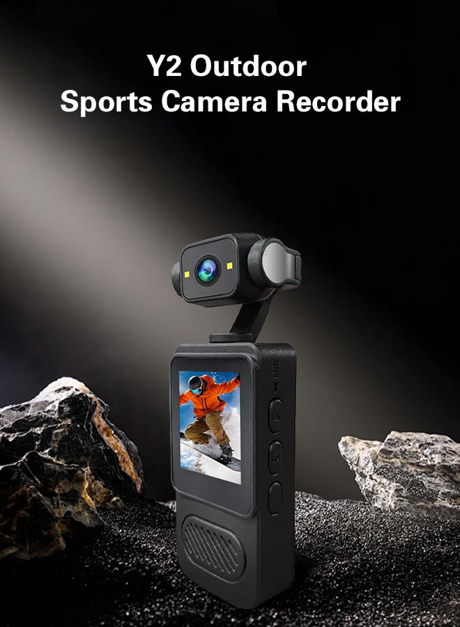 1080P Full HD Wearable POV Camera with 180° Rotating Lens, Clear Anti-Wind Audio, Handheld & Clip-On Modes, Threaded Mount, Hybrid Image Stabilization,with 128G TF Card - Image 4
