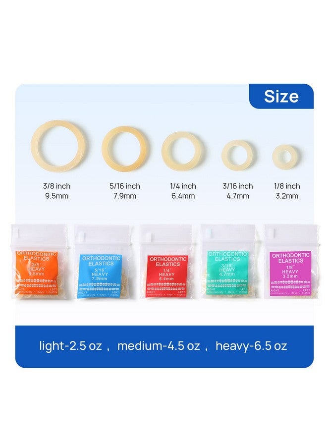 JMU أربطة تقويم الأسنان 316 ثقيلة 100 عبوة أربطة مطاطية لتقويم الأسنان أربطة مرنة داخل الفم مطاطية للأسنان مصنوعة في الولايات المتحدة - Image 4
