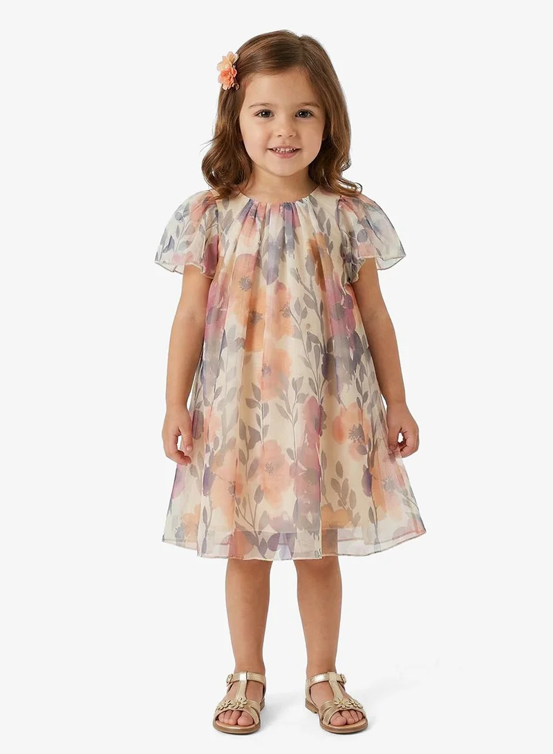 Ripples Girls Blush Bloom Flowy Party Dress