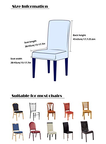 Chickwin Chair Covers for Dining Room Set of 4, Stretch Armless Washable Spandex Dining Chair Cover Slipcovers Protector Great for Hotel Party Kitchen Wedding(4pcs, Deep Purple) - Image 5