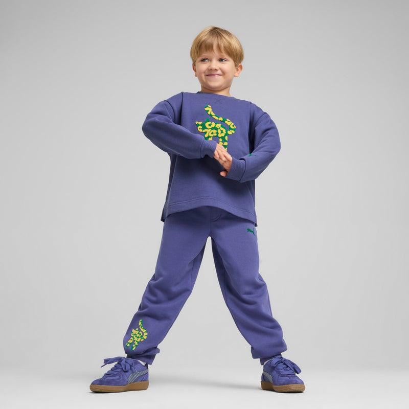 PUMA Cats Club Boys Blue Crew Sweatshirt - Image 3